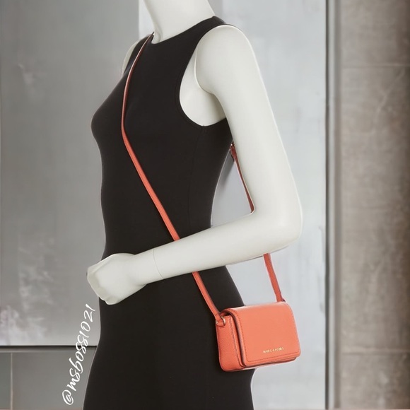 Marc Jacobs Flap Pebble Leather Small Crossbody Bag in Burnt Sienna+Cardholder - Picture 7 of 7